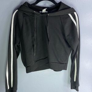 Black Cropped Hoodie